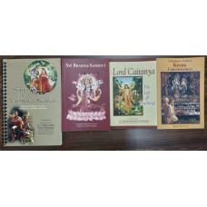 Set of 4 Books [Songs of Vaishnava Acharyas, SriBrahma Samhita, Life & Teachings Of Lord Chaitanya, Beginner's Guide To Krishna Consciousness]